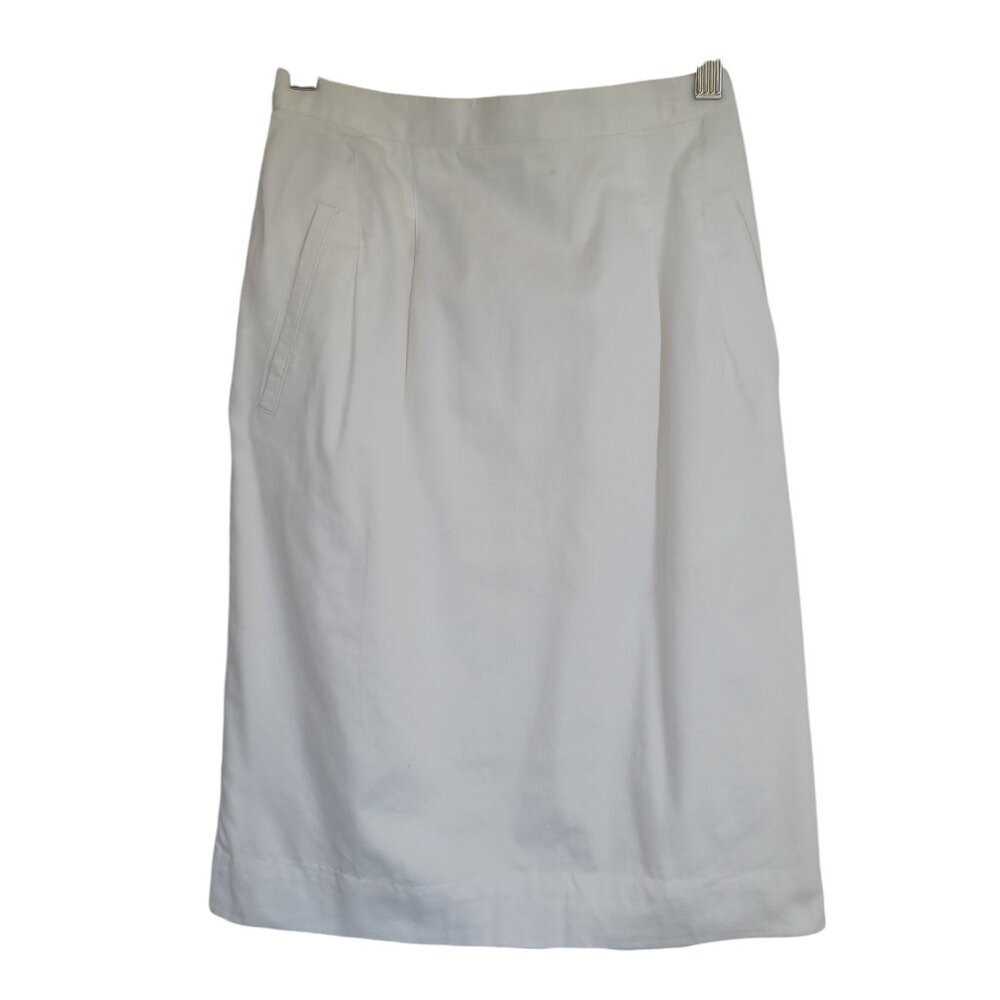 Vintage Weathervane White Skirt Pockets High Waist Made in USA Size‎ 8